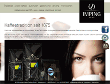 Tablet Screenshot of impings-kaffee.de
